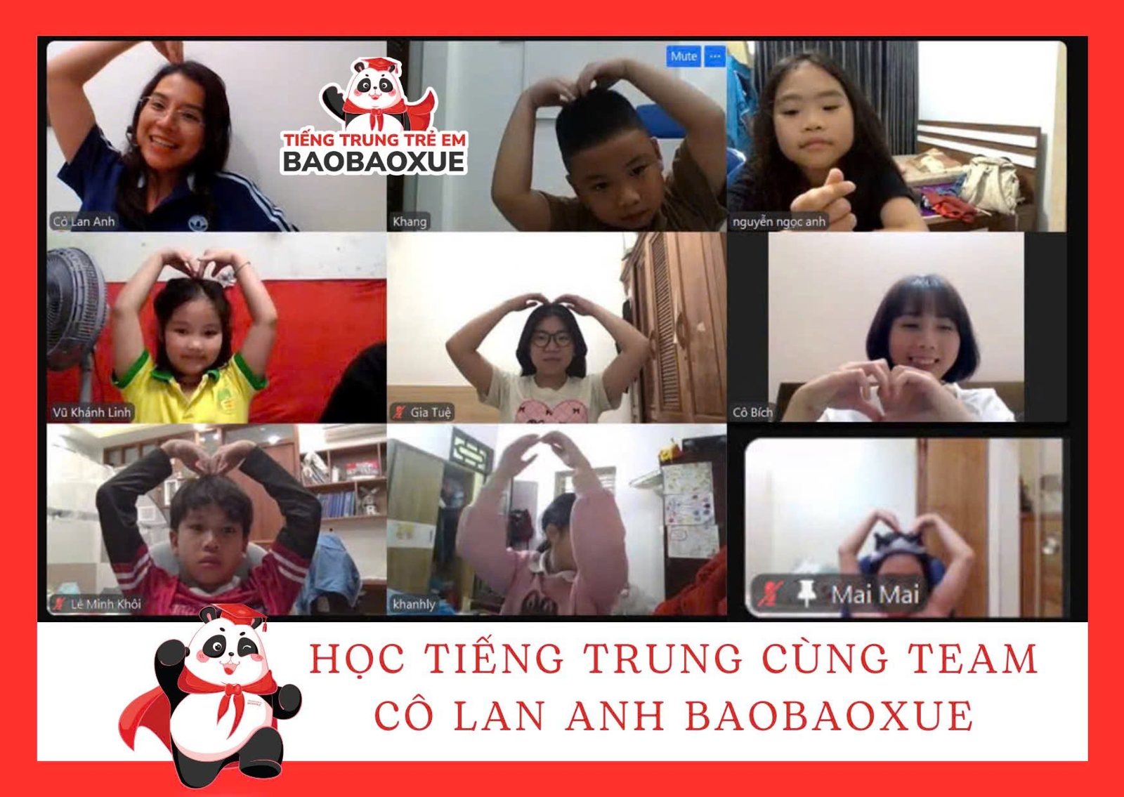 Các bạn nhỏ học tiếng Trung online cùng BAOBAOXUE